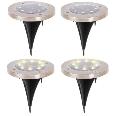 KIK KX4964 Záhradná solárna lampa 8 LED 4 ks teplá biela