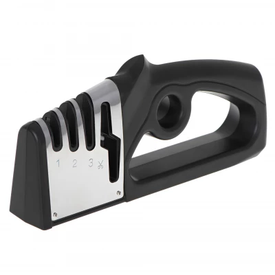 KIK KX5092 Brousek na nože a nůžky 4 v 1 černý