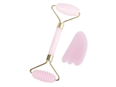 Verk 24365 Masážní váleček na obličej Jade Roller tmavě růžová