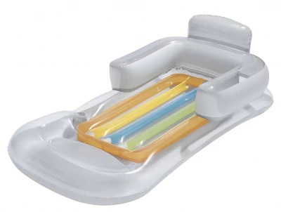 Bestway 43028 Nafukovacie lehátko kreslo s opierkou sivá