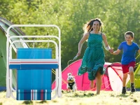 Verk 14414 Turistické skládací křeslo modro-červené