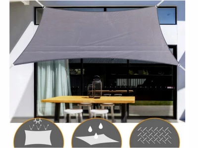 Verk 01887 Plachta proti slnku 4 x 3 m šedá