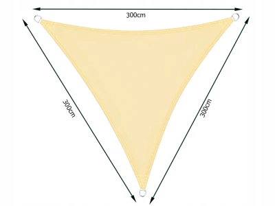 Verk 01885 Plachta proti slnku 3 x 3 x 3 m béžová