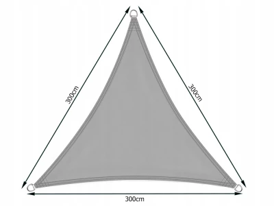 Verk 01885 Plachta proti slunci 3 x 3 x 3 m šedá