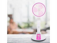 Verk Bezdrôtový skladací ventilátor s LED lampičkou ružovobiela
