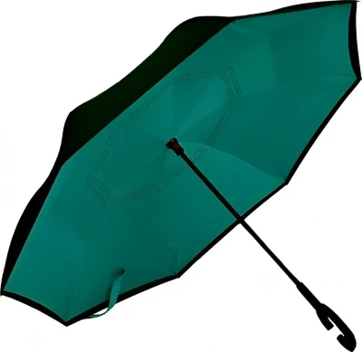 GGV Obrácený deštník 110 cm zelená