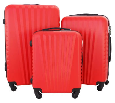 Gravitt Sada 3 Cestovních kufrů skořepinové, M/L/XL červená