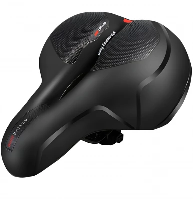 Pronett XJ4274 Gélové sedlo na bicykel reflexné čierne