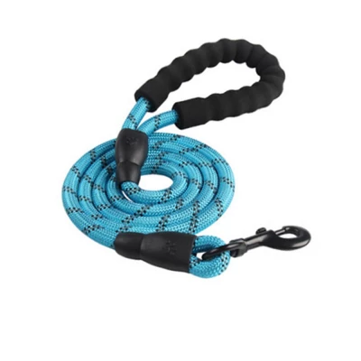 Nuxie Vodítko pro psy reflexní kulaté 300 cm modré