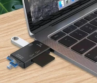 Pronett XJ4721 Čítačka kariet OTG 5 v 1, TF/SD, USB, Micro USB, USB-C