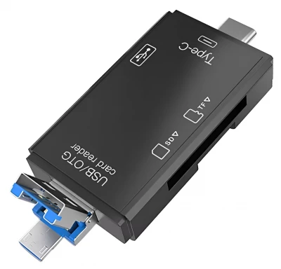 Pronett XJ4721 Čítačka kariet OTG 5 v 1, TF/SD, USB, Micro USB, USB-C