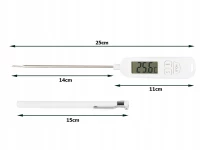 Verk 07177 Kuchyňský teploměr LCD B0713 bílý