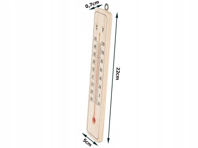 Verk 07185 Teploměr venkovní 22 cm dřevěný