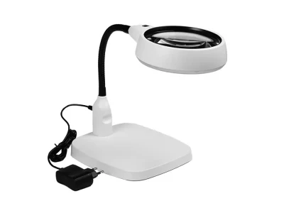 Verk 09158 Stolová lupa 21x LED, 10x zväčšenie, AC, podstavec