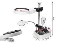 Verk 09161 Držiak s lupou-tretia ruka, 6 LED
