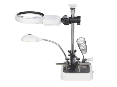 Verk 09161 Držiak s lupou-tretia ruka, 6 LED