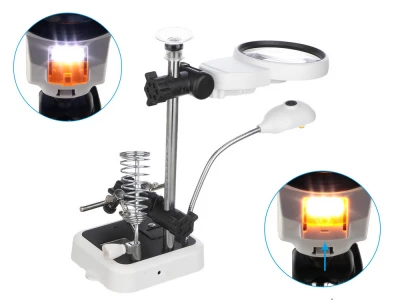 Verk 09161 Držiak s lupou-tretia ruka, 6 LED