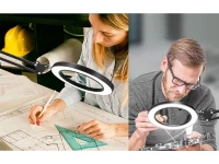 Verk 09197 Kosmetická lampa s lupou 54 LED, USB, černá