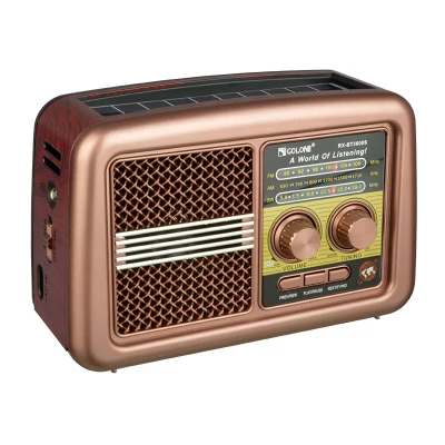 GGV Přenosné Retro rádio se solárním nabíjením