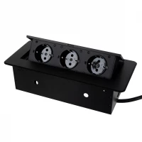 Izoxis 21659 Zásuvka výklopná 3x zásuvka, 1,9 m černá