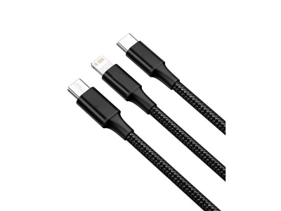 Verk 06278 Nabíjecí kabel USB 3 v 1 černá