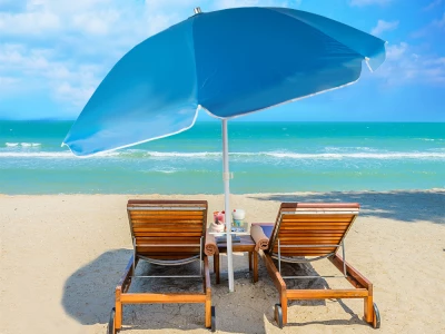 Verk 14416 Slunečník UV 210 cm modrá