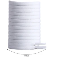Malatec 21653 Elastické tkaničky s kovovým zapínáním 100 cm, 2 ks, bílá