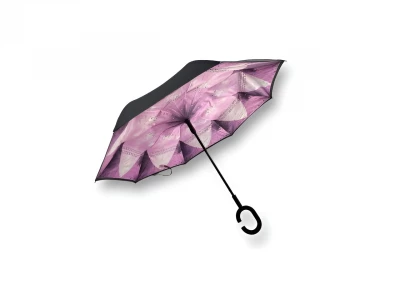 GGV Obrácený deštník 102 cm růžová