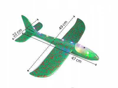 Verk 18218 Pěnové Házecí Letadlo LED 47 x 49 cm modrá