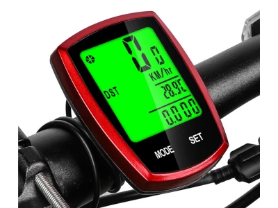 Verk 14396 Vodeodolný tachometer na bicykel IPX4 čierna