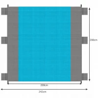 Trizand 21209 Nepromokavá plážová podložka s kolíky 208 x 208 cm modrošedá