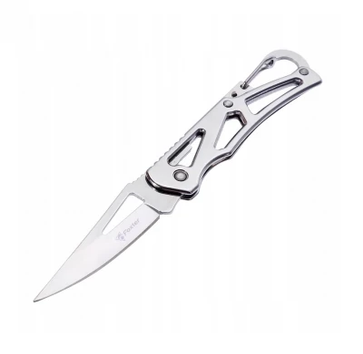 Foxter 2223 Zavírací nůž chrom s karabinou 14 cm