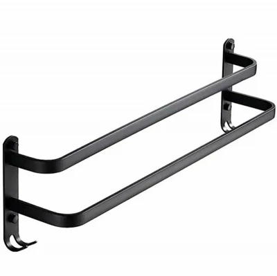 APT AG988 Nástěnný věšák na ručníky 60 cm černá