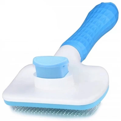 Nuxie 2202 Samočistící kartáč na psy a kočky modrý
