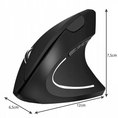 Izoxis 21799 Ergonomická vertikálna bezdrôtová myš čierna