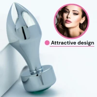 Sensual Anální kolík kovový s krystalem 7,8 cm stříbrná