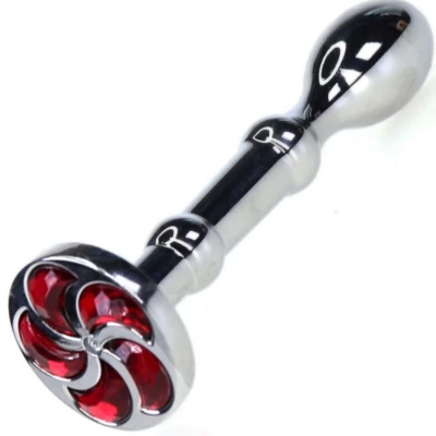 Sensual Anální kolík  s krystalem 11 cm stříbrná