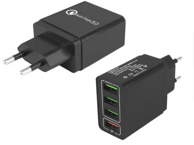 Verk 06286 Rychlonabíječka 4x USB 3.0 Quick Charge černá