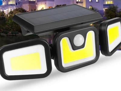 Verk 12282 Solární 103 COB LED osvětlení s PIR čidlem pohybu, IP67, 2400 mAh