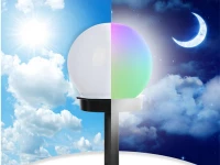 Verk 12284 Záhradná solárna lampa guľa RGB, 10 cm, IP65, 4 ks