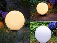 Verk 12284 Záhradná solárna lampa guľa RGB, 10 cm, IP65, 4 ks