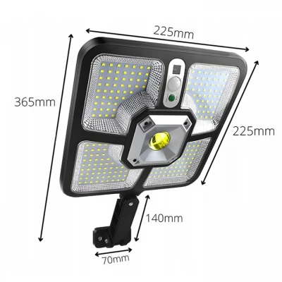 Pronett XJ4935 LED Solární lampa 600 W soumrakový + pohybový senzor, dálkové ovládání