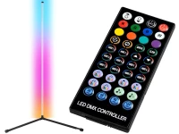 Pronett XJ4941 Rohová LED stojací lampa RGB, 20 W, dálké ovládání 100 cm černá