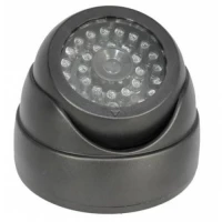 KIK Atrapa bezpečnostní kamery kulatá - 30 LED