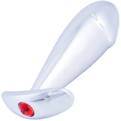 Sensual A37-4 Anální kolík s krystalem 10 cm stříbrná