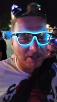 GGV Svítící LED brýle zelená