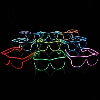 GGV Svítící LED brýle růžová