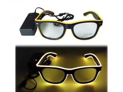 GGV Svietiace LED okuliare neónové