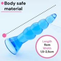 Sensual A50 Silikónový análny kolík 11 cm, modrý