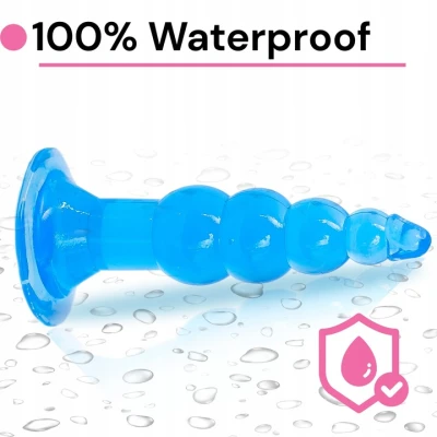 Sensual A50 Silikónový análny kolík 11 cm, modrý